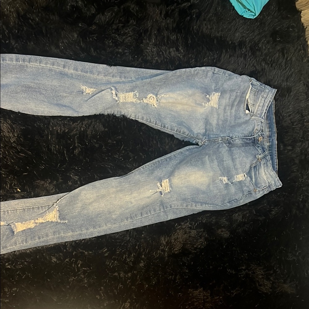 Distressed Blue Women's Jeans